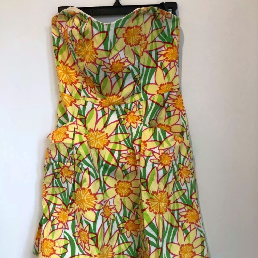 Lilly Pulitzer Strapless Dress with Pockets Size 2